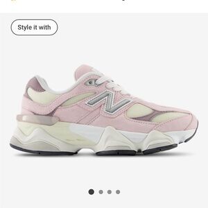 New Balance 9060 Pastel Pink and Cream Sneakers